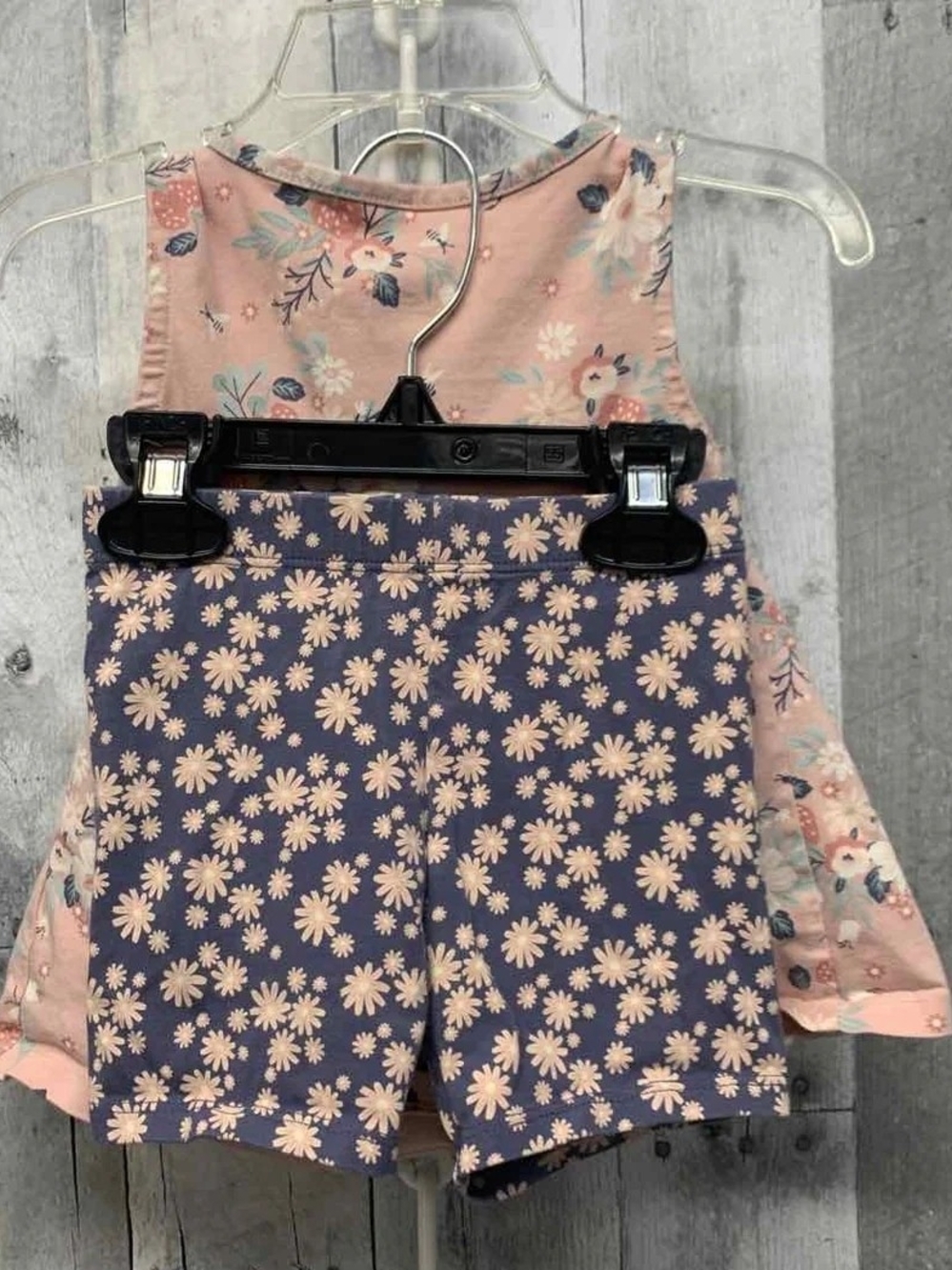 Cynthia Rowley Pink/Blue Floral Tank/Shorts Set-24 MOS- EUC